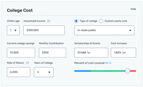 Online Tuition Calculator Image